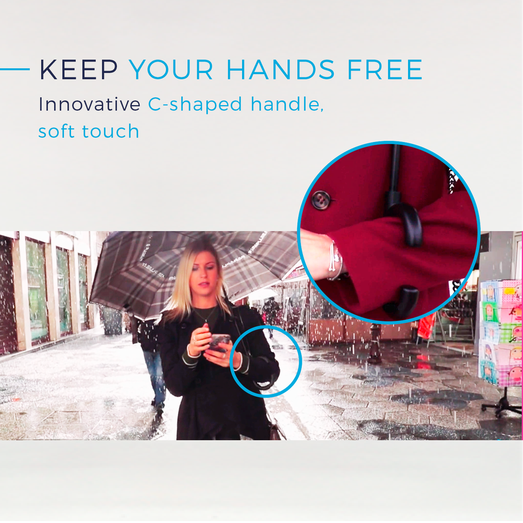 Sky Blue / Black ORIGINAL Umbrella (Ref1604)